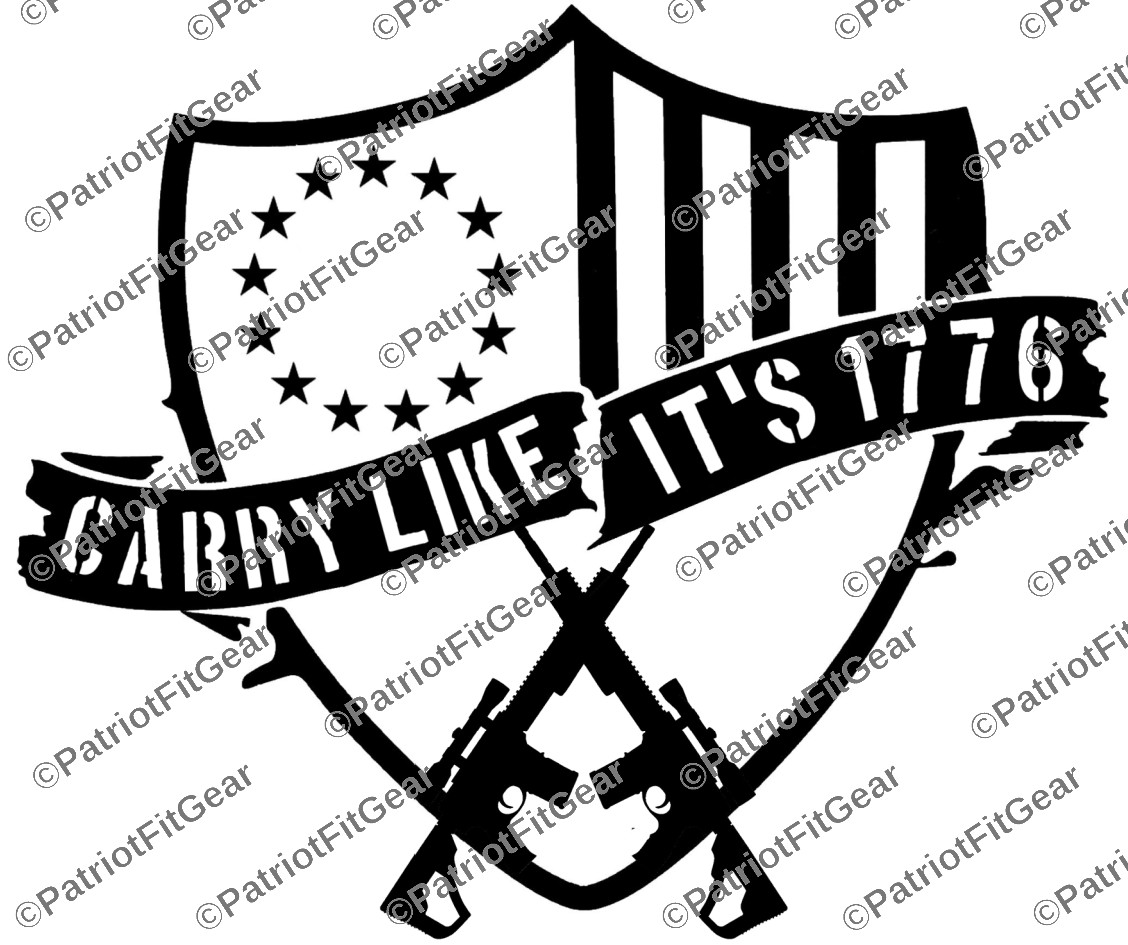 Carry Like Its 1776,2nd Amendment,12″x10″,Gun Rights,Molon Labe,2A,Vinyl Decal
