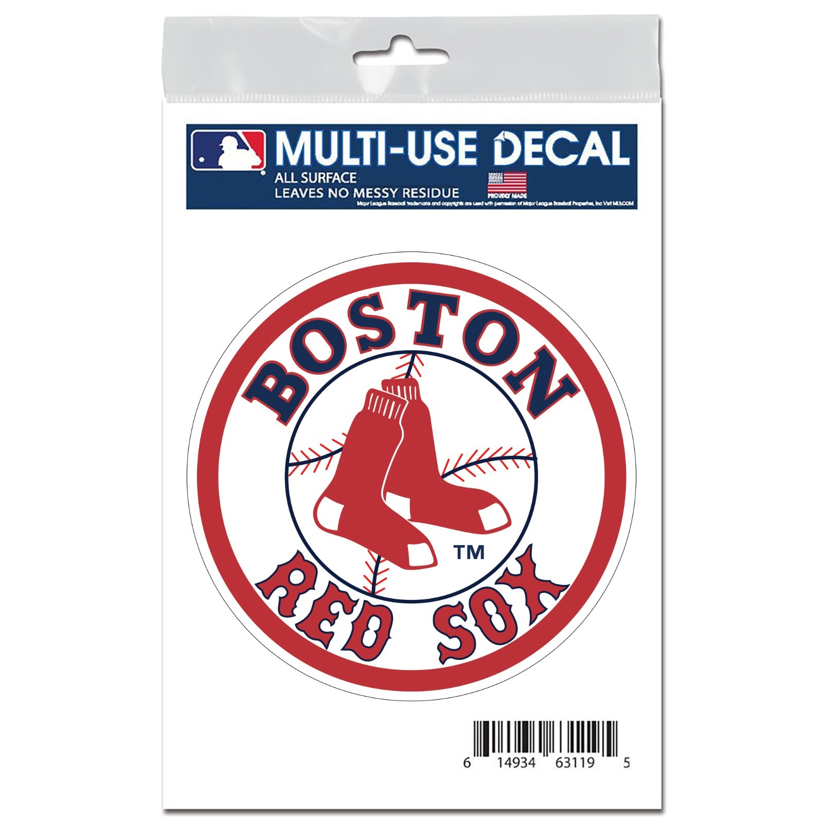 Boston Red Sox Logo – Laminated Weatherproof Vinyl Sticker Decal Choose Size