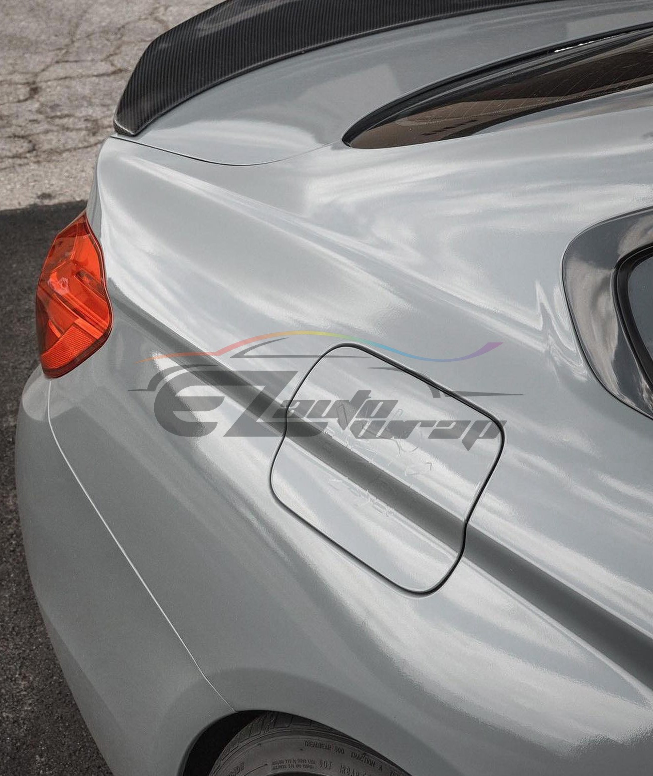 ESSMO PET Super Gloss Dark Nardo Gray Vehicle Vinyl Wrap Decal Glossy Sticker