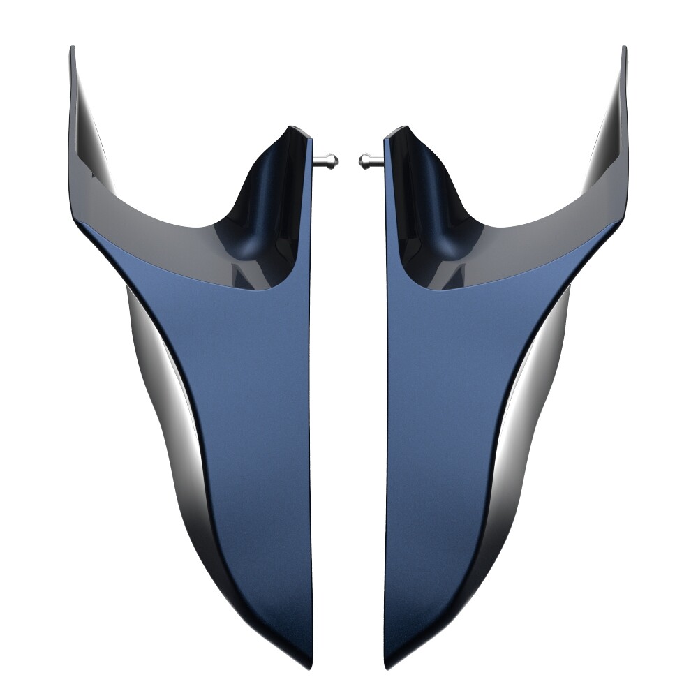 Midnight Blue CVO Stretched Extended Side Cover Panel For 2014+ Harley Touring