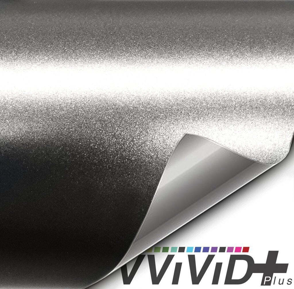 VVivid 2020 VVivid+ Satin Chrome Titanium Vinyl Car Wrap Film | V282