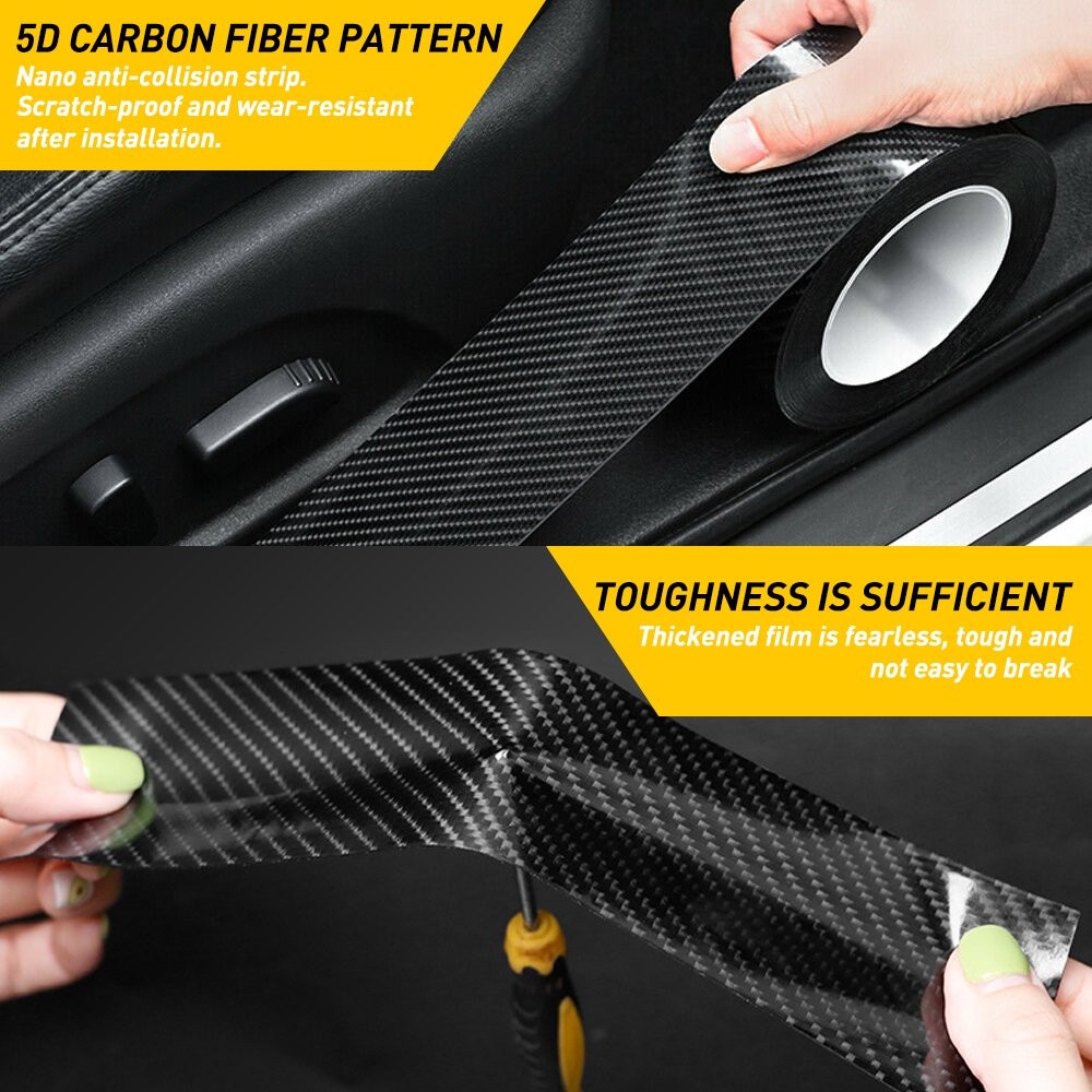 Protector Sill Scuff Car Door Plate Sticker Bumper Body Anti-Scratch Strip EXV