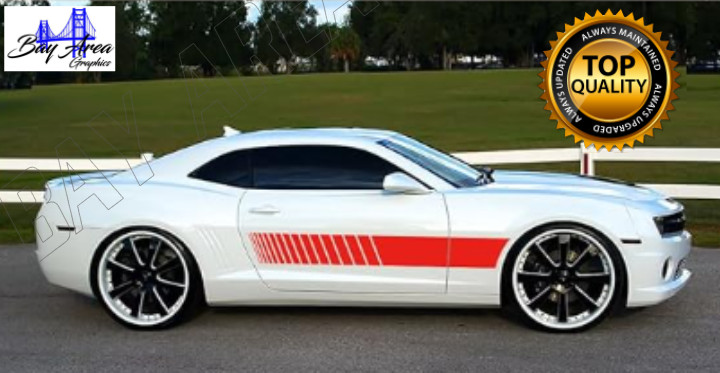 Chevrolet Camaro Side Stripes X2 DECAL VINYL EXTERIOR WATERPROOF FITS 2009*2023