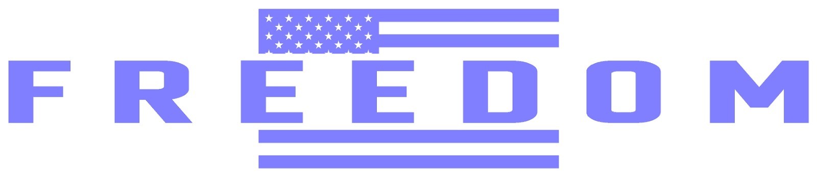 Freedom American Flag Partial Die Cut Vinyl Decal Multiple Sizes Multiple Colors