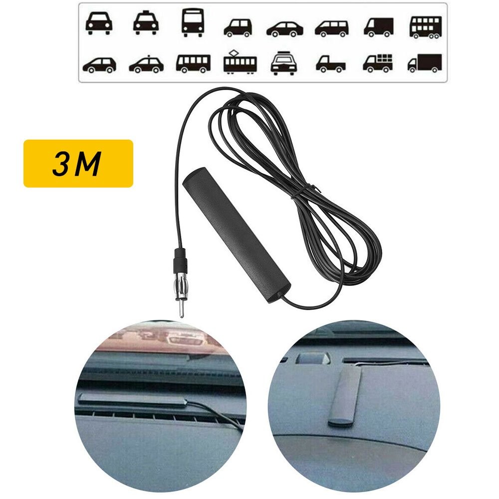 1/2Set Car Hidden Stereo Radio Antenna AM FM For Vehicle Motorcycle Boat Stealth