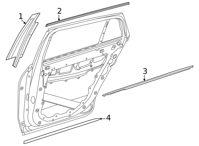 Genuine Mercedes-Benz Door Applique 294-690-89-02