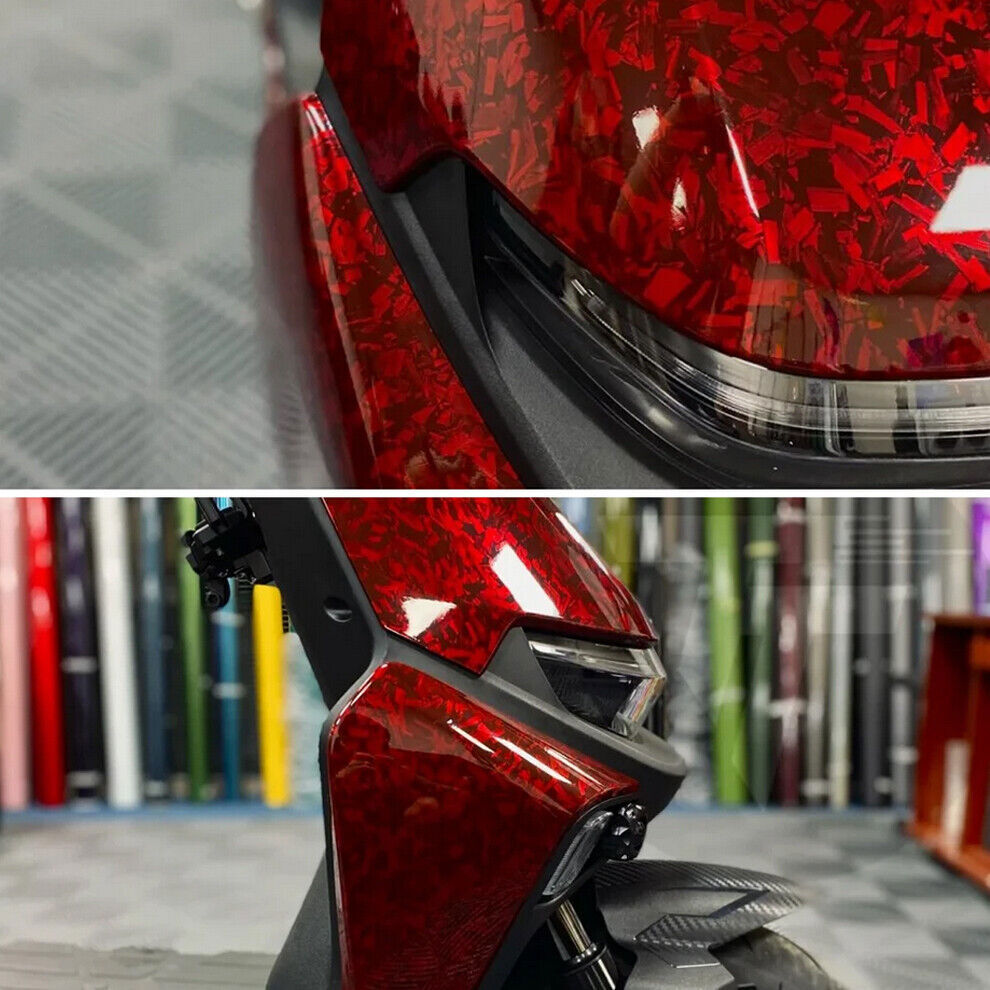 20x152cm Car Glossy Crystal Forged Carbon Fiber Wrapping Vinyl Film Foil Sticker