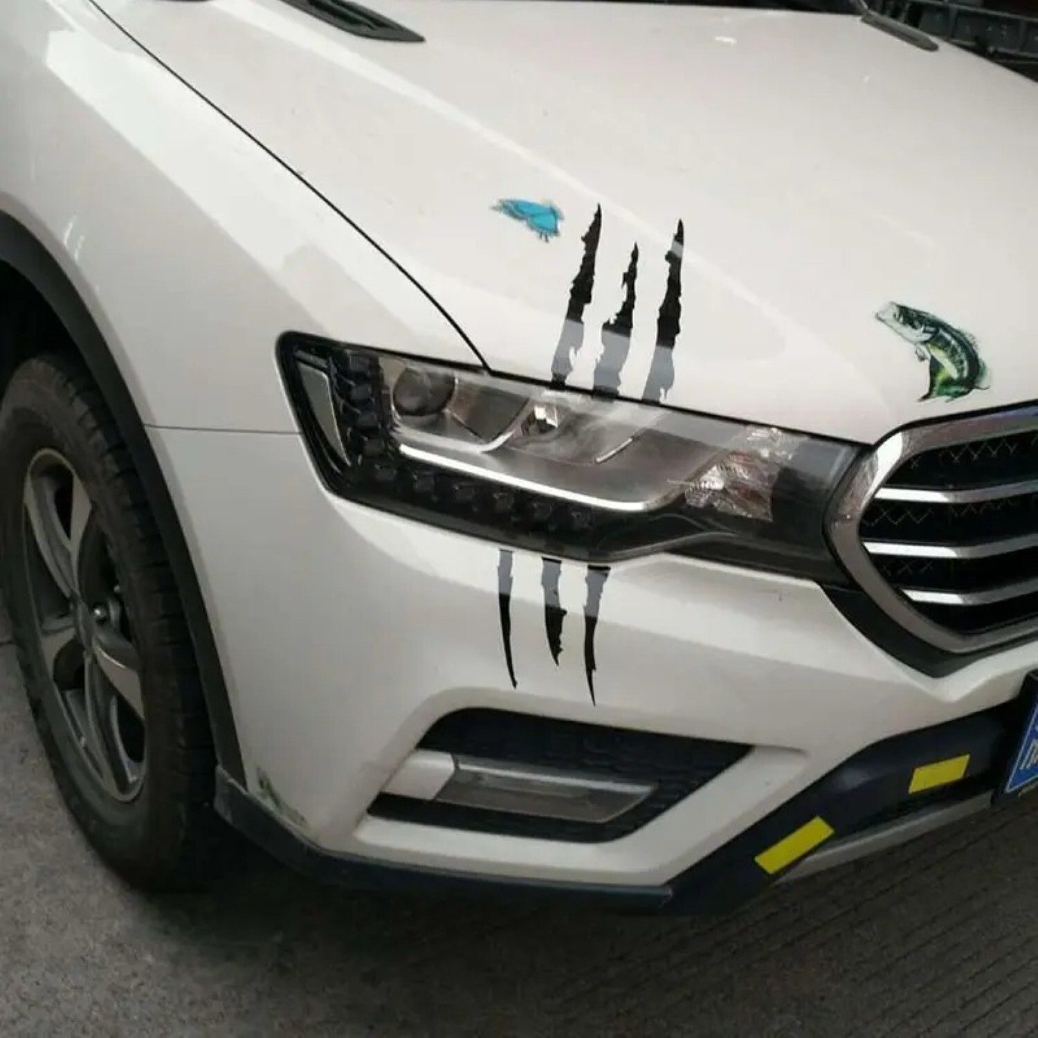 Car Monster Claw Scratch Vinyl Sticker For Car Decal Hood Headlight Decoration