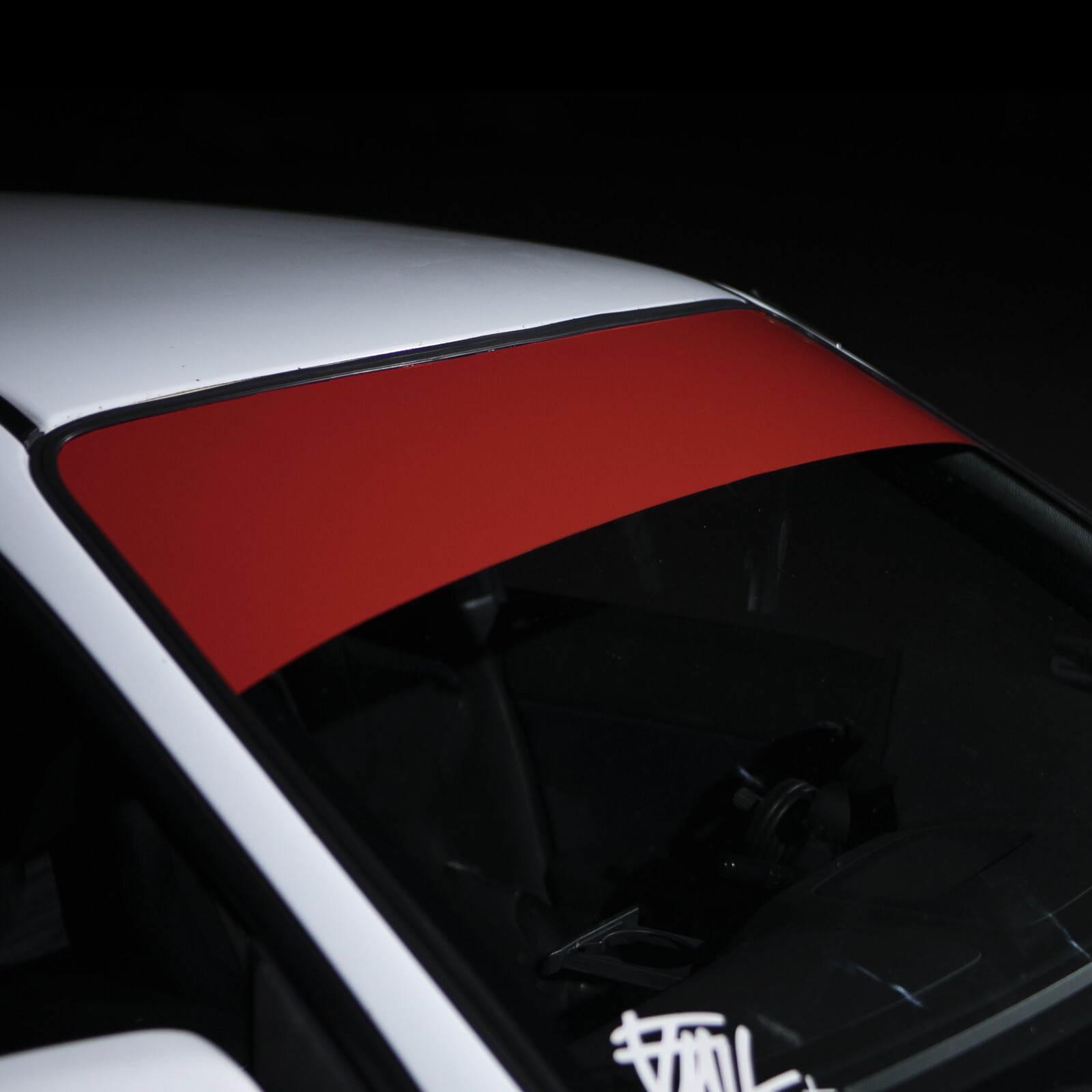 Universal Windshield Banner Gloss Red Sport Cars