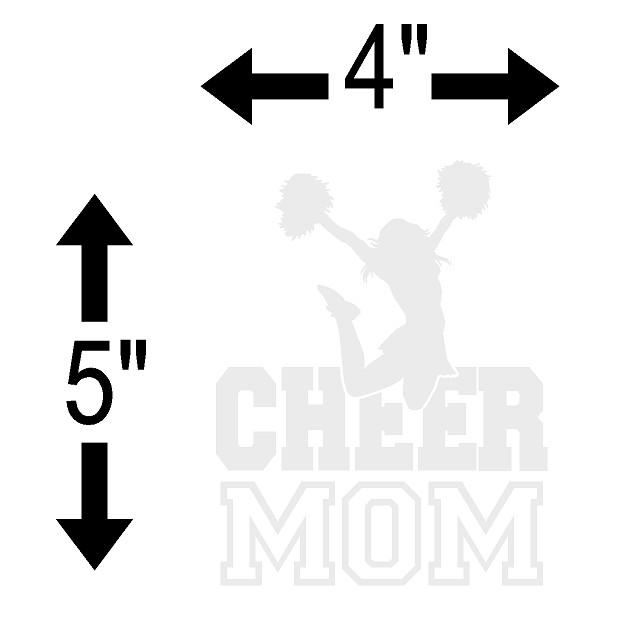 Cheer Mom (F3) Cheerleader Vinyl Decal Sticker | Waterproof | Easy to Apply