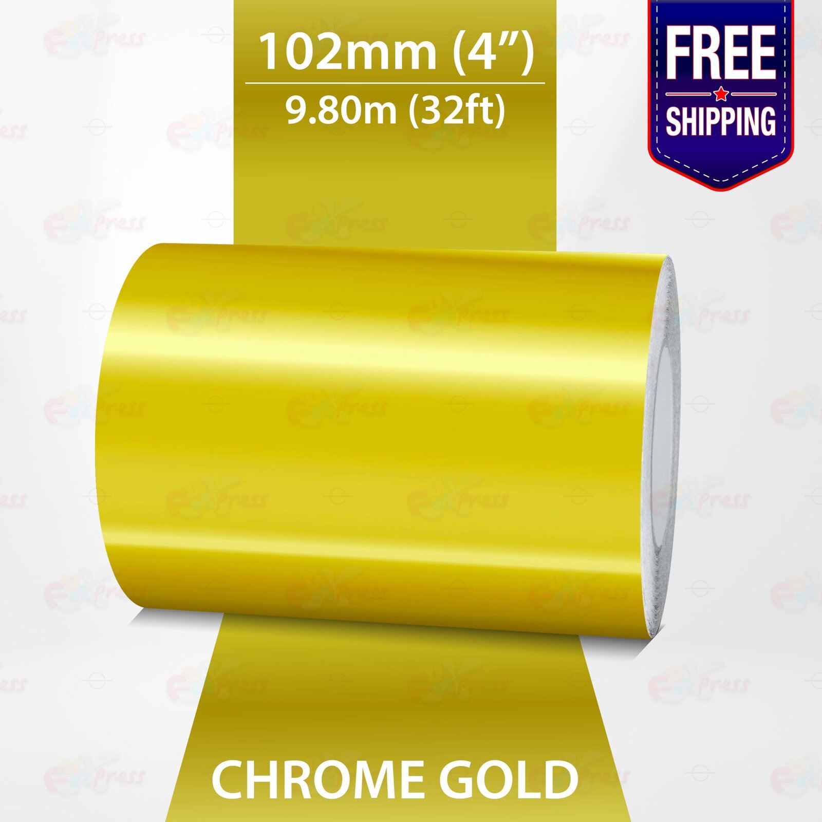 CHROME GOLD 4″ PIN STRIPE Car Model Motorcycle Decal TAPE Vinyl Sticker 102mm