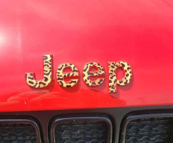 Jeep Emblem Overlay Decals – Leopard Print