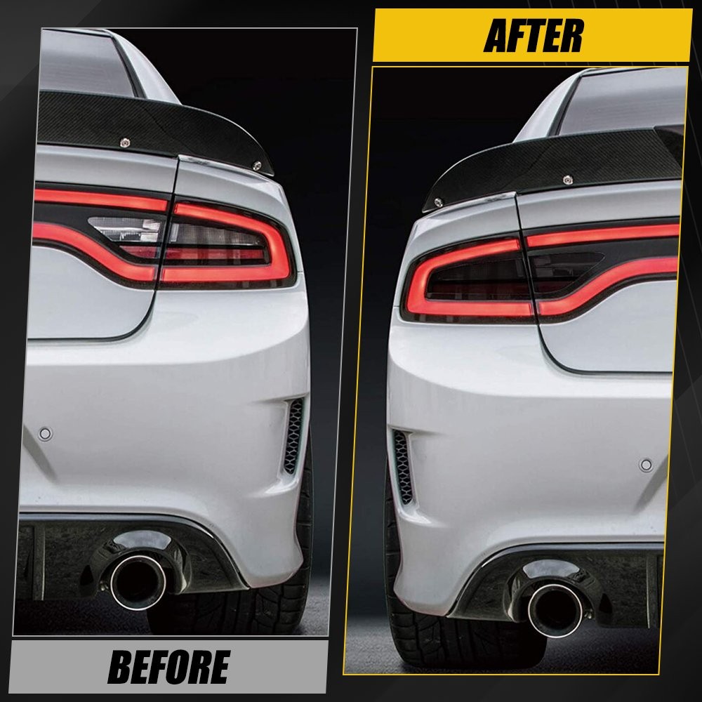 8pcs Tint Vinyl Film for Dodge Charger 2015-2022 Wrap Sheet Tail Light VLT-20%