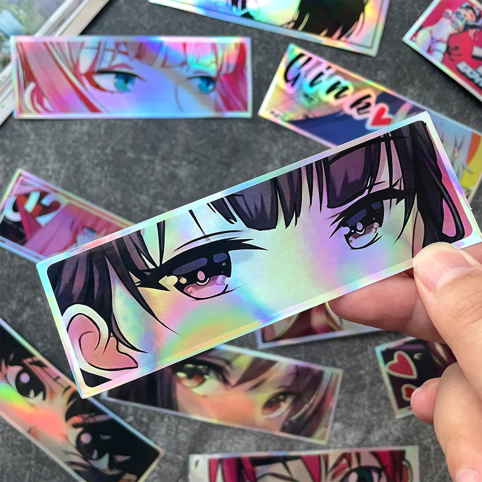 32 PCS Holographic Anime Manga Waifu JDM Car Decal Stickers