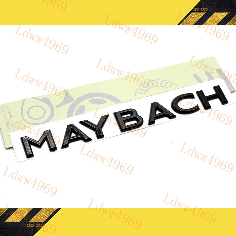 5pcs Glossy Black MAYBACH Letters Trunk Badge Emblem For S-Class W222 S600 2016+