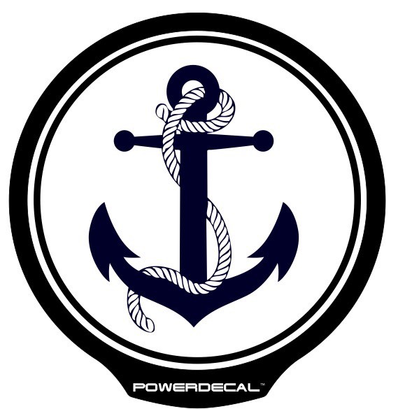 Seamans Anchor Light Up Decal Powerdecal Backlit LED Motion Sensing Auto Decal