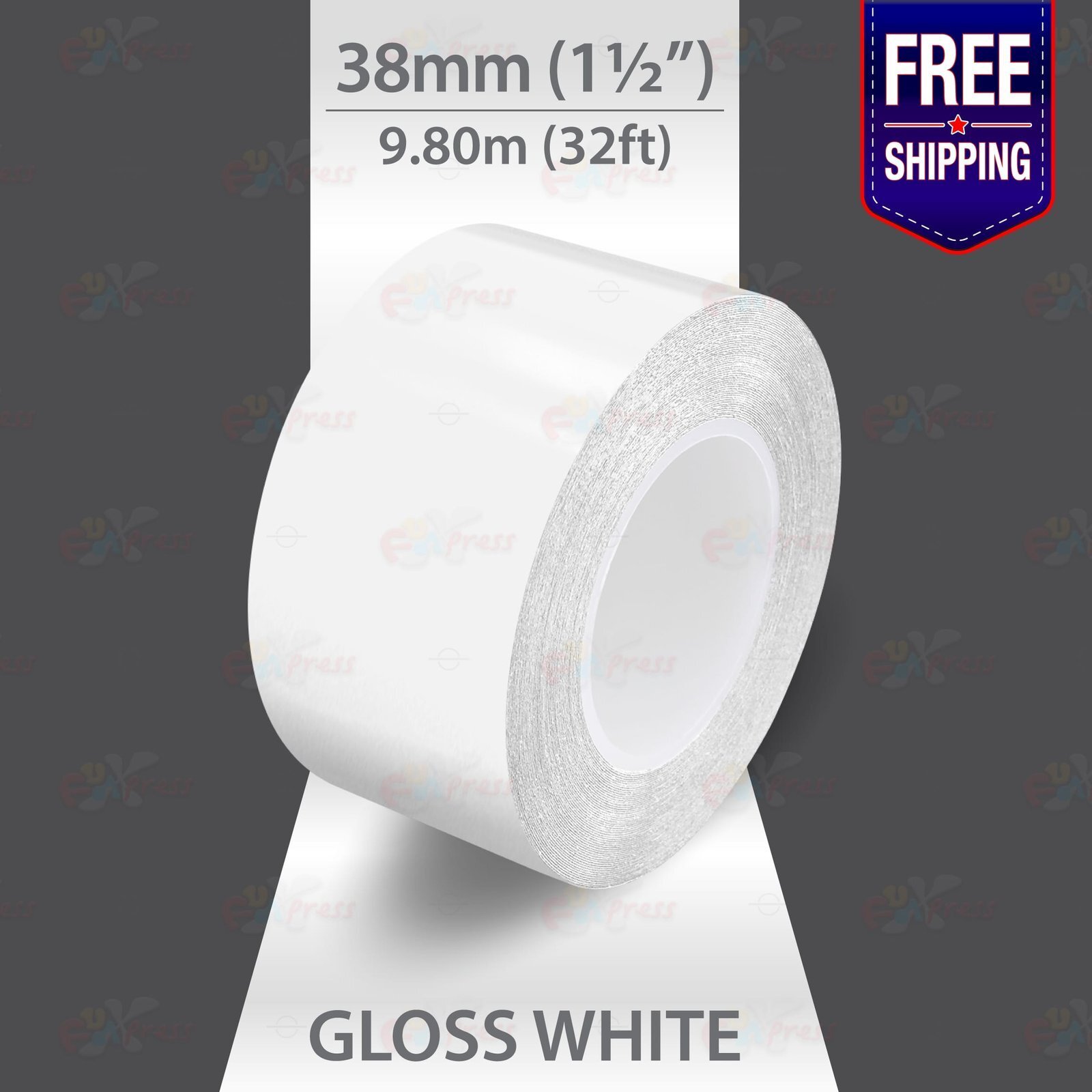 GLOSS WHITE 1-1/2″ PIN STRIPE Car Model Motorcycle Decal TAPE Vinyl Sticker 38mm