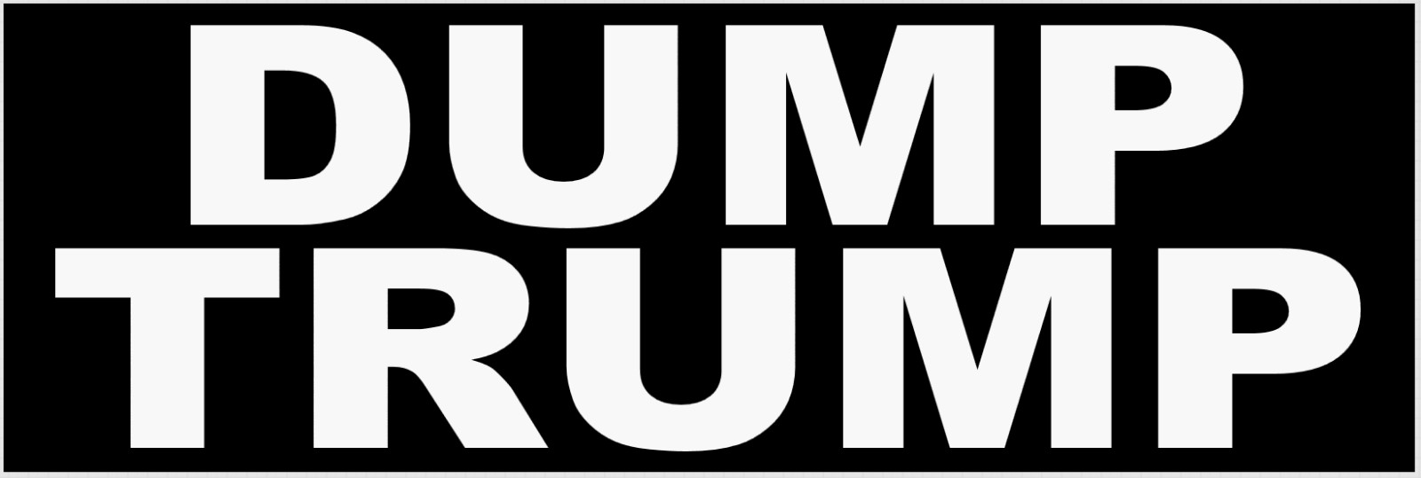 (2) DUMP TRUMP BUMPER STICKER DECAL ANTI TRUMP DEMOCRAT HELMET MOTORCYCLE
