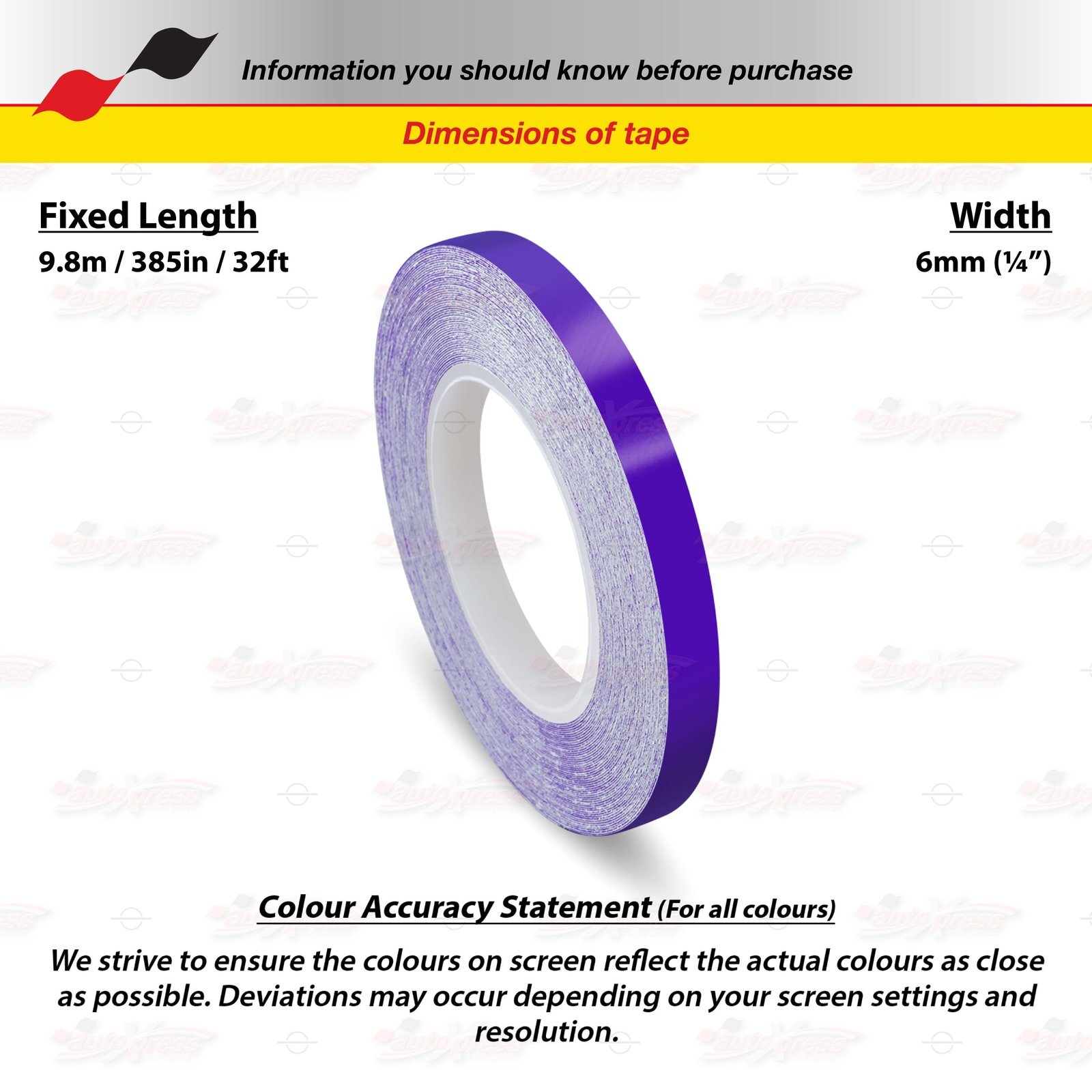 PURPLE 1/4″ PIN STRIPE Car Model Motorcycle Decal Line TAPE Vinyl Sticker 6mm