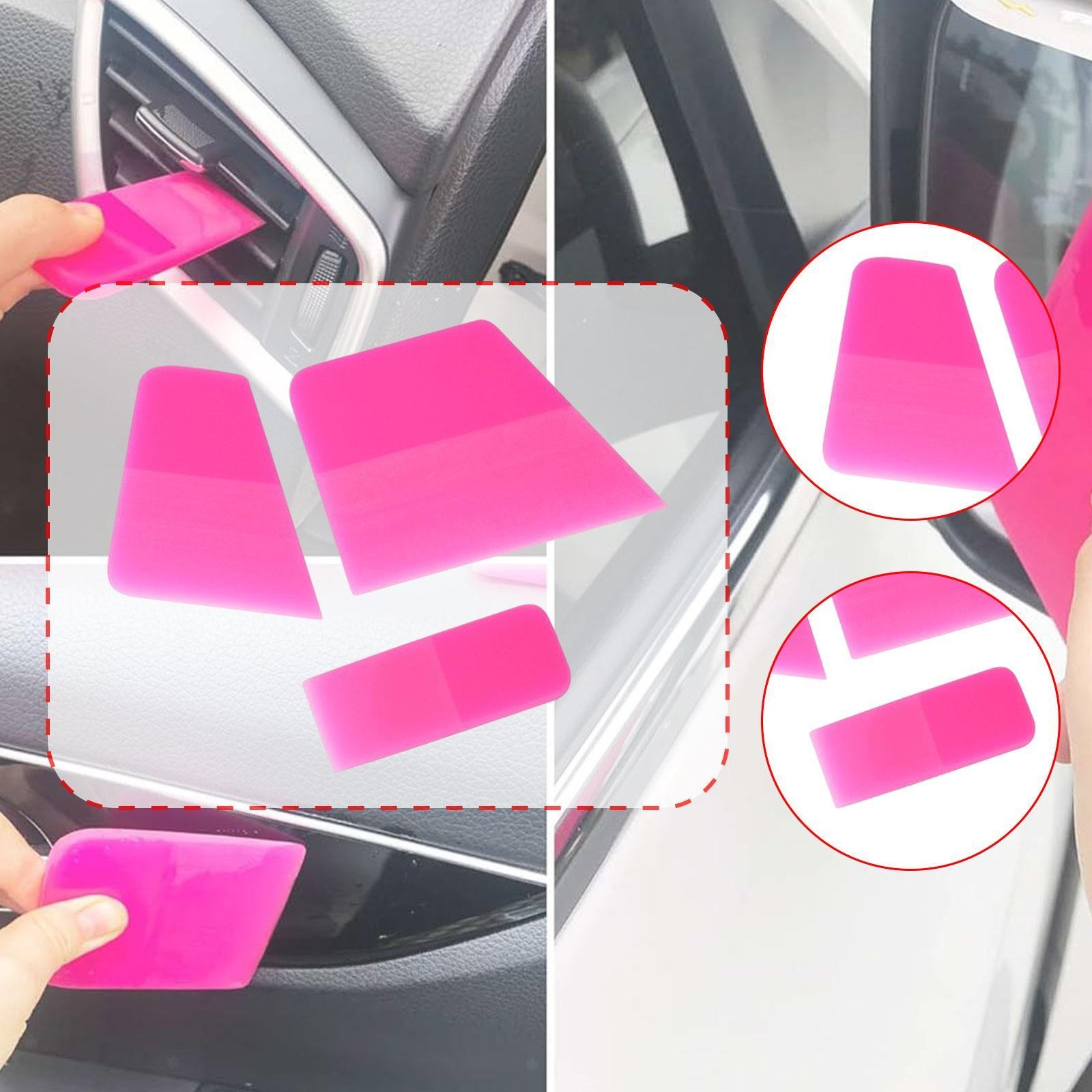 Set of 3 Rubber Squeegees for Car Tint Film And Window Applications