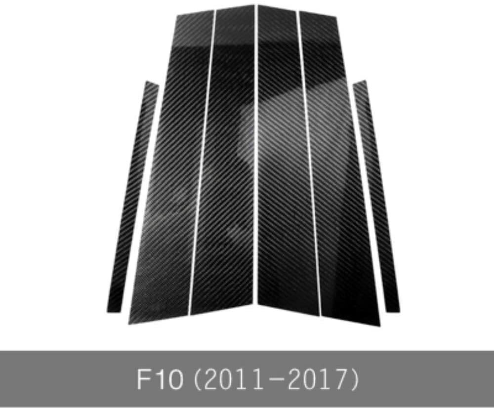 5D Carbon Fiber Car Window B-Pillar Post Trim Cover sticker For BMW 5 Series F10