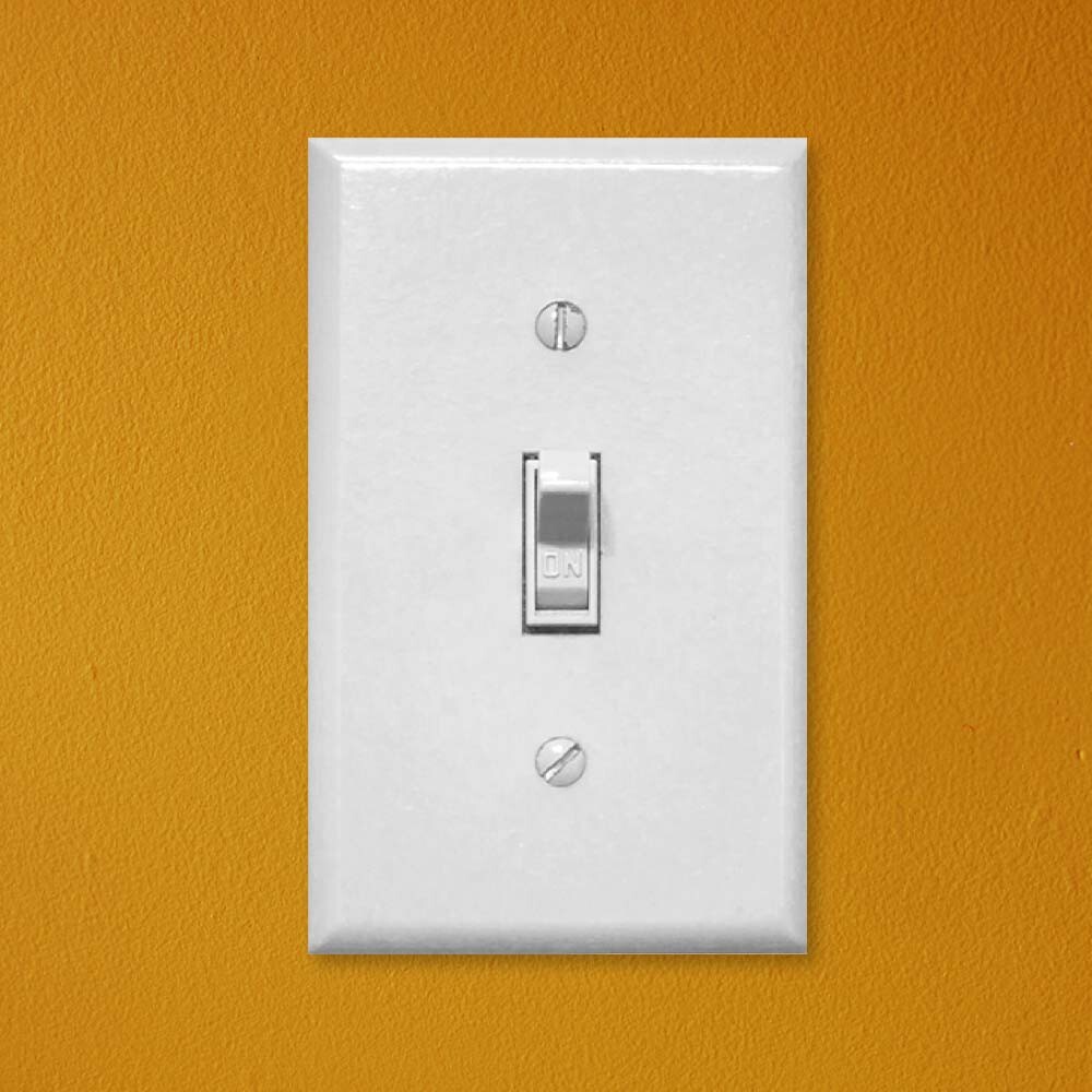 25 PACK – 4.5″ x 2.75″ FAKE LIGHT SWITCH Sticker Decal Humor Funny Gift VG0040