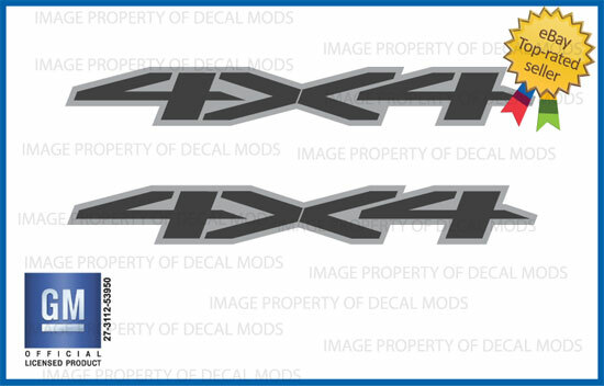 Set of 2 – 2020 4×4 Decals Stickers Parts Chevy Silverado gray GM Colorado FG5A2