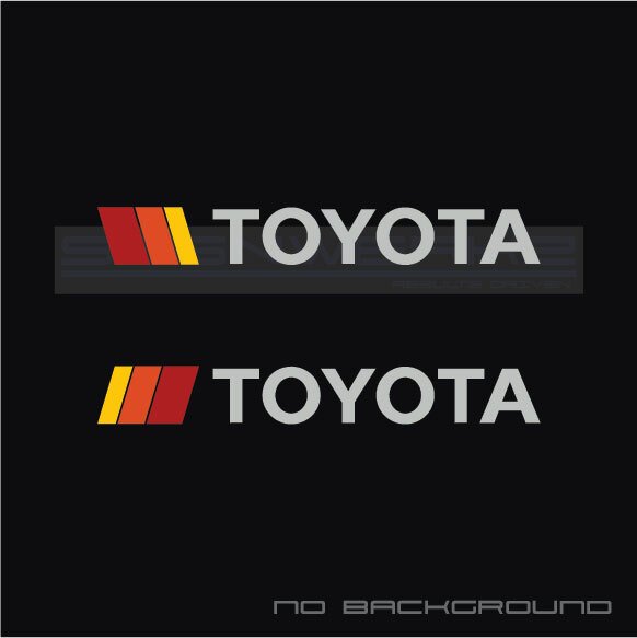 Retro Toyota Stripe decals Classic Left Right Pair