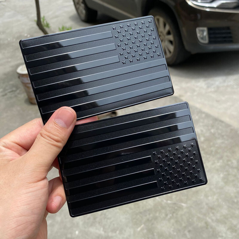 American Flag Decal 3D Aluminum Alloy Scratch Resistant For Car Body Decoration