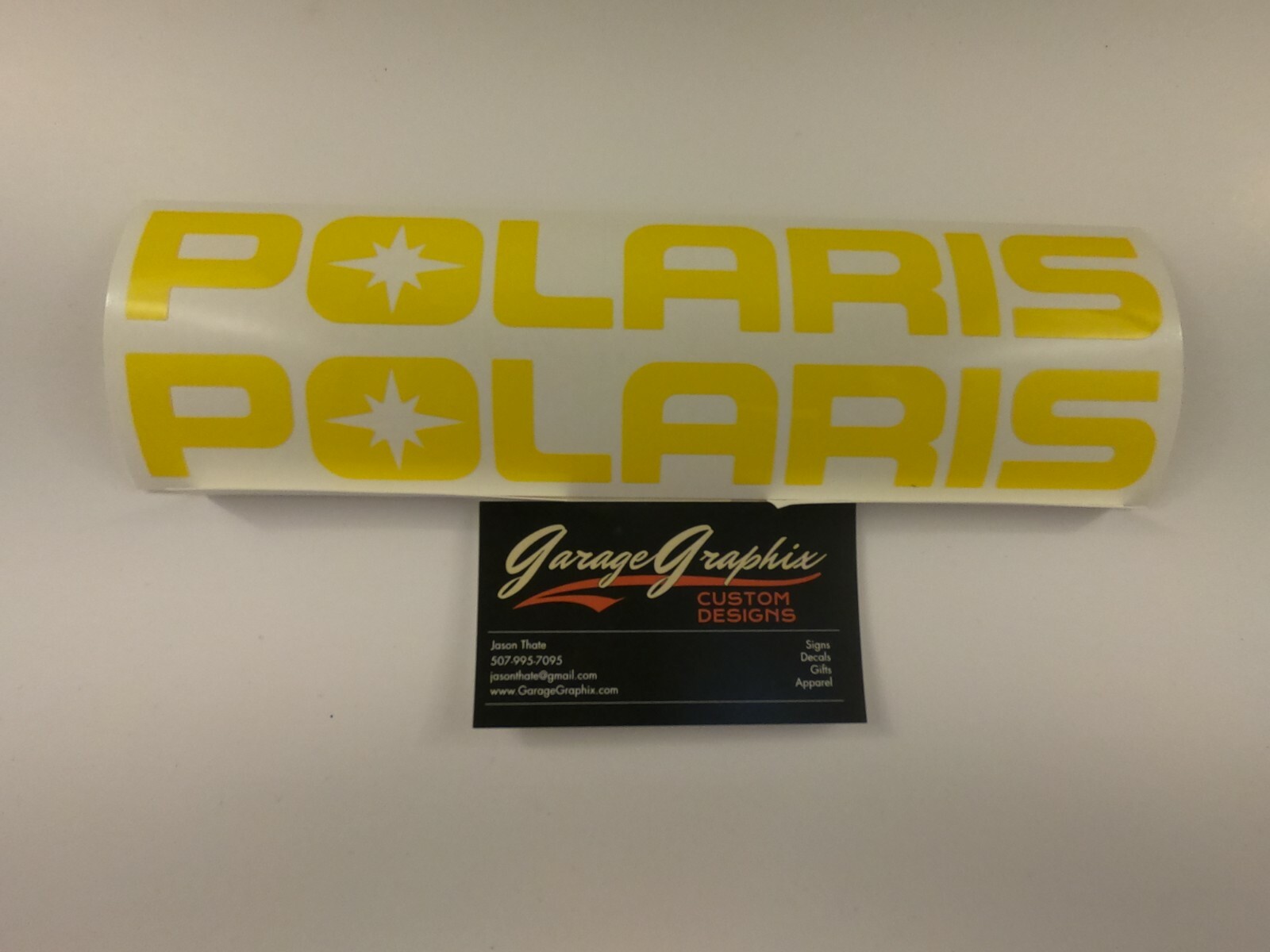 POLARIS 11″ WIDE X 1.5″ TALL 2 PACK VINYL DECALS PICK YOUR COLOR – TRACKED