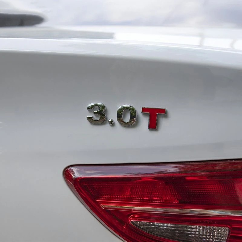1PC 3D Metal Alphabet Silver Badge Chrome Silver Letter Number Logo Car Stickers