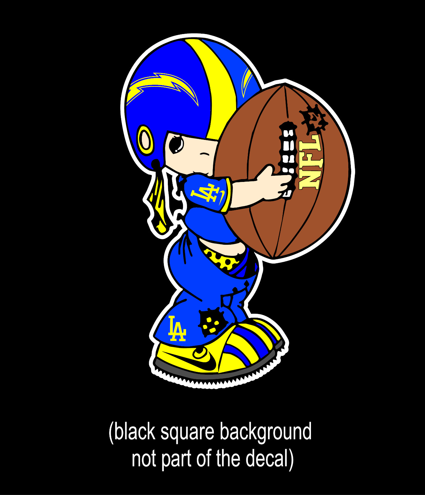 team themed PM sticker decal NEW 6 inch laminated easy to apply, 5 year waranty