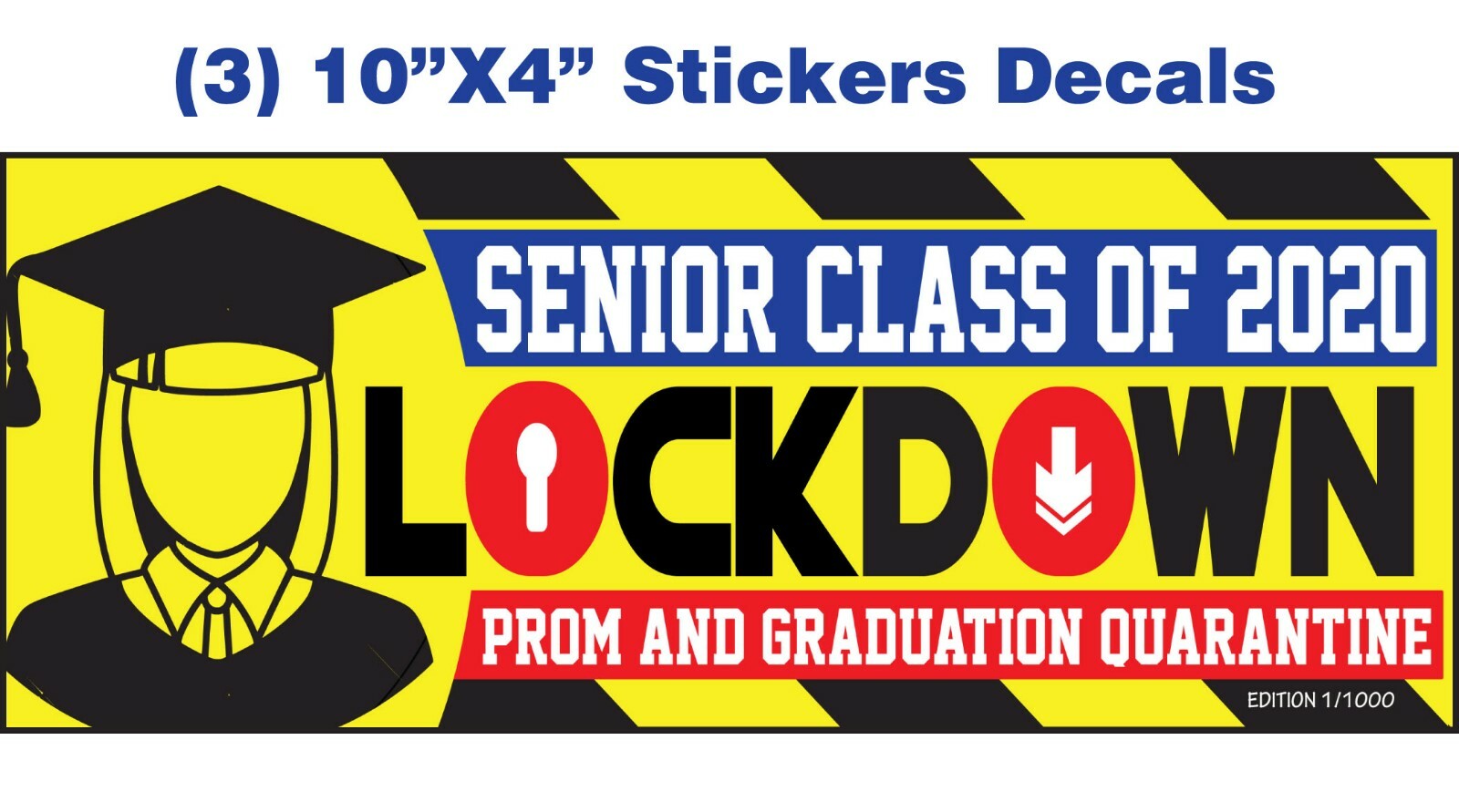 Social Distance Class Of 2020 Decal Stickers Social Distancing 3 10X4 Historical