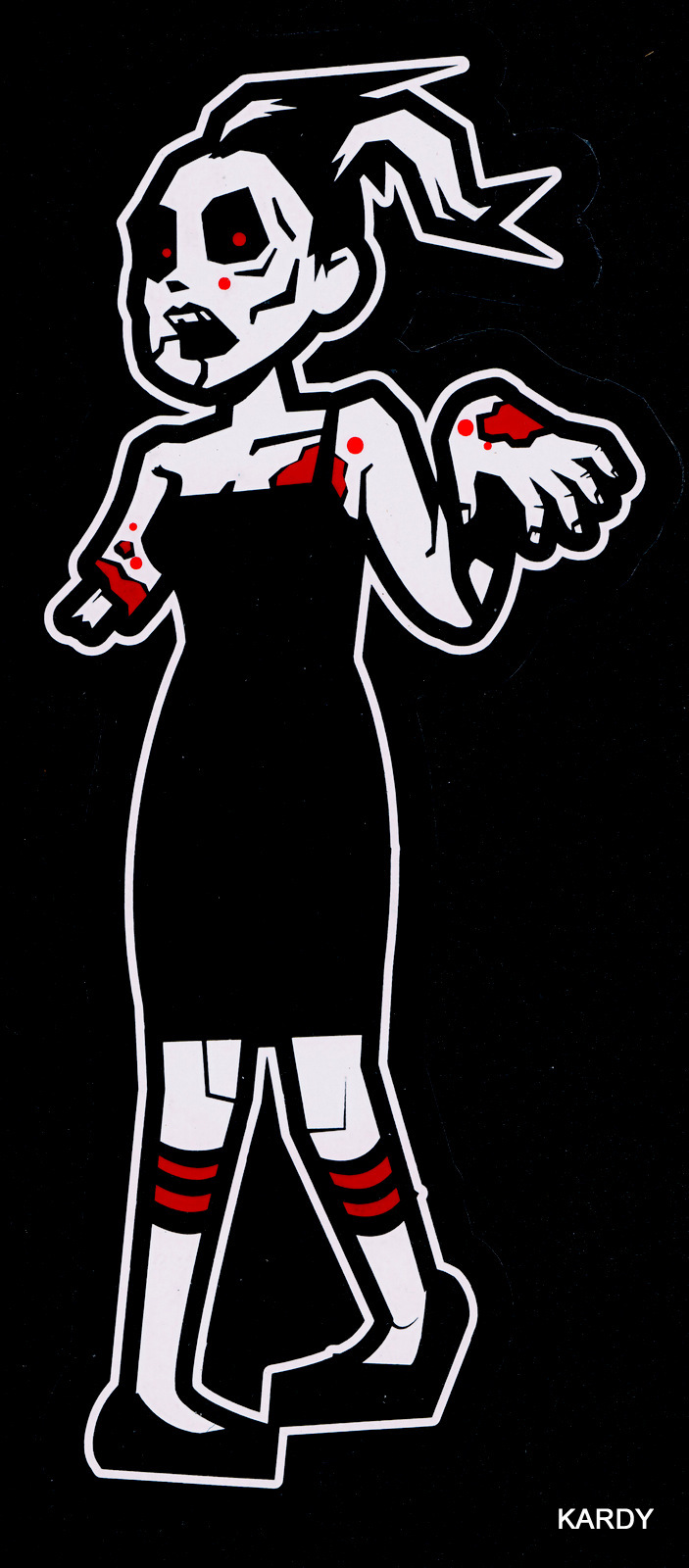 *BLOODY* Zombie Kid Girl Teen Daughter Family Car Decal Sticker + *FREE DECAL*