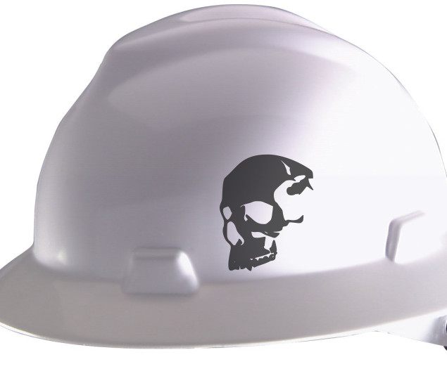 Skull (2) Hard hat decals Construction helmet decals, Contractor Sticker Skull#3