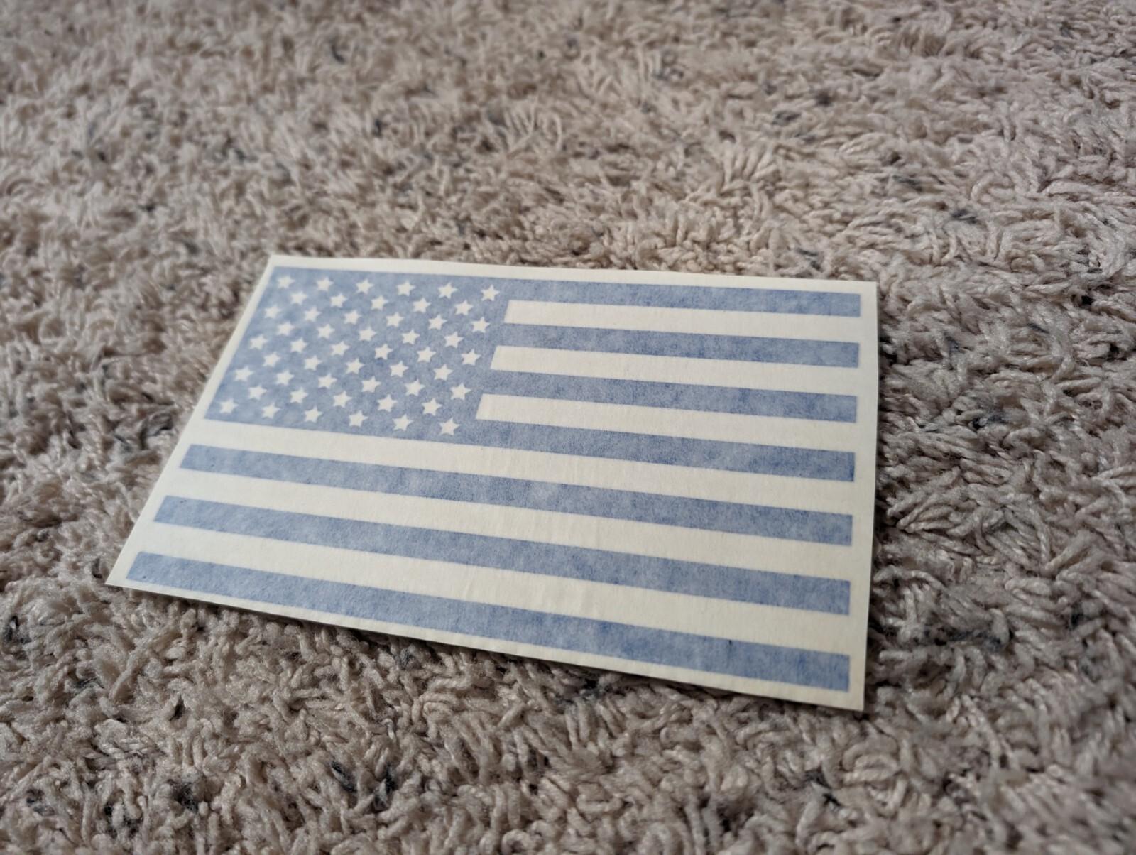 Large Die Cut Blue American Flag Vinyl Decal Sticker Thin Red/ Blue Line 6.75″