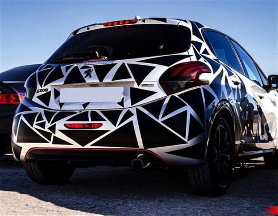 Geometric Triangle Graphics Sticker Vinyl Decal Trim 78×23 in For Car Body Side