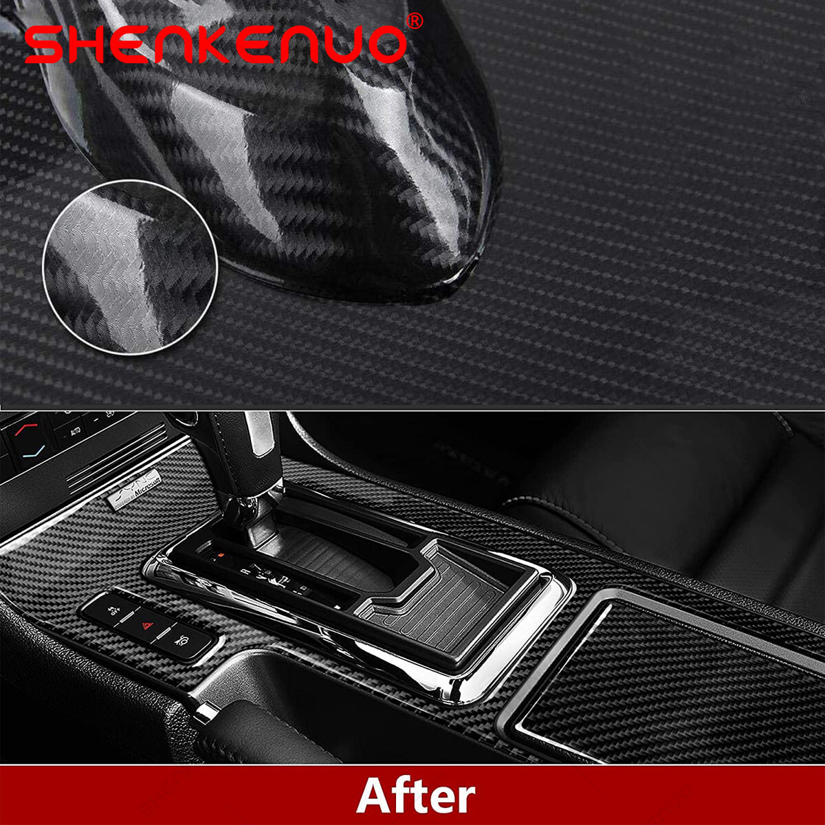 Premium Fibra De Carbono For Car Vinilo Para Autos Carros Negro 30*152 cm 7D