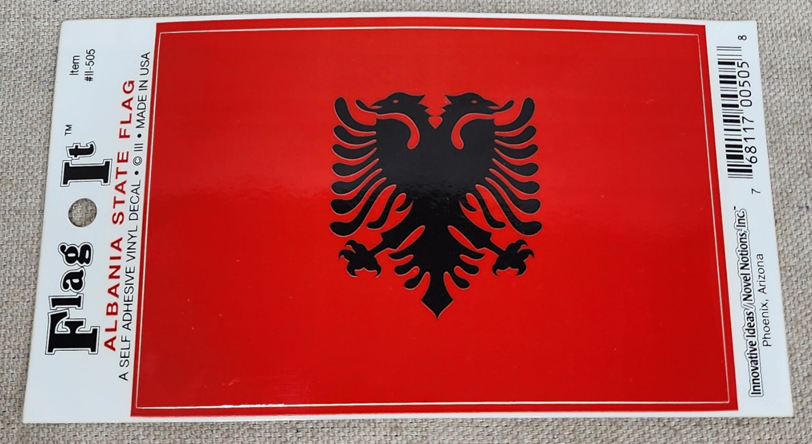 NEW Albania Flag Sticker Decal Auto Bumper RV Country Waterproof Flag-It