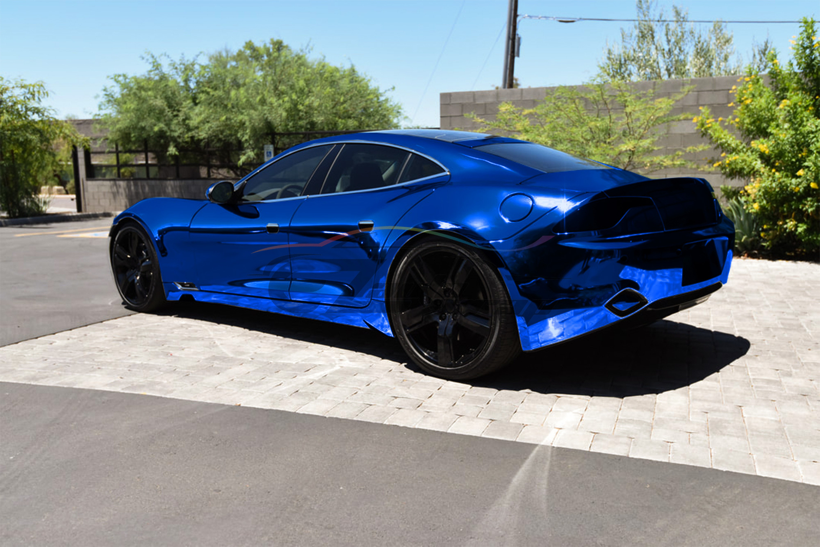 ESSMO PET Super Chrome Stretch Royal Blue Vehicle Vinyl Wrap Decal Sticker Sheet