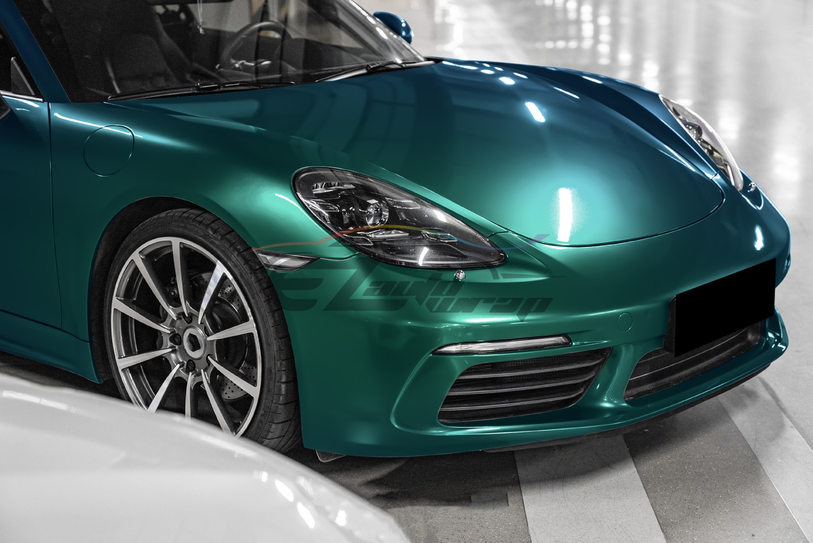 ESSMO PET Super Gloss Metallic Peacock Green Vehicle Vinyl Wrap Decal Like Paint
