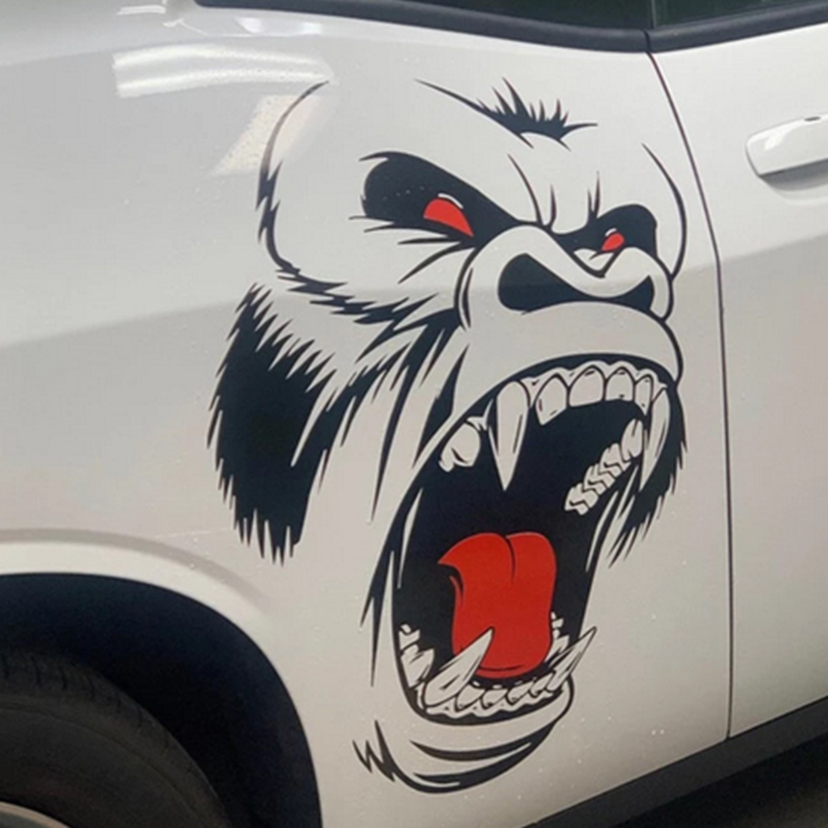 Horror Ape Totem Graphics Sticker Car Door Right Side Vinyl Decal Self Adhesive