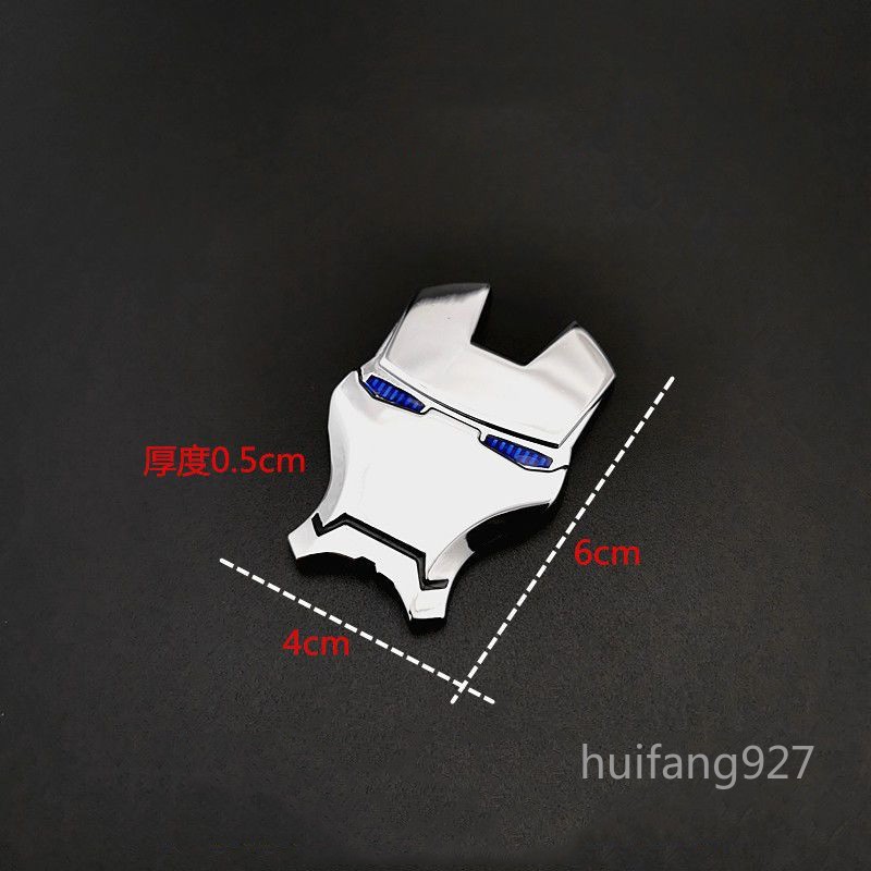 3D Metal Car Rear Trunk Lid Fender Body Badge Avengers Iron Man Emblem Decal