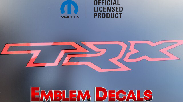 Ram 1500 TRX Hood Decal Inner Letter Inserts Overlay 2021 2022 2023 2024 LOOK