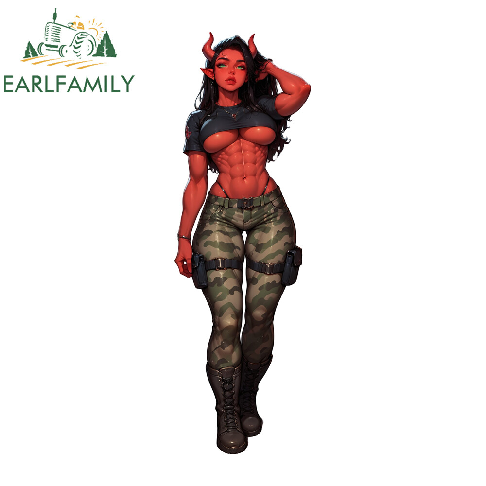 EARLFAMILY 5.1″ Succubus Devil Girl Waifu Anime Car Decals Auto Body Stickers