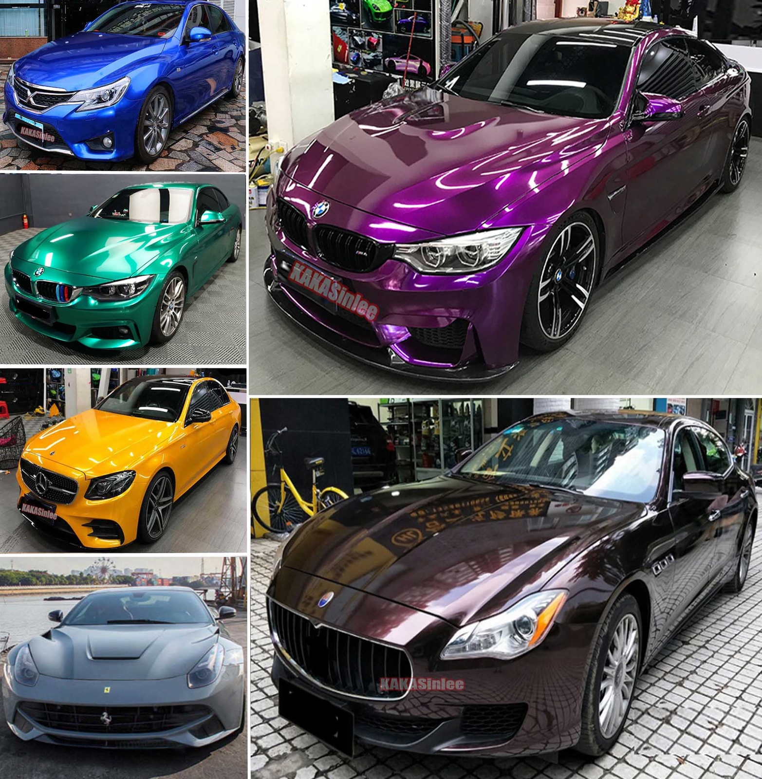 Entire Car Wrap / Flexible Glossy Glitter Pearl Satin Chrome Vinyl Sticker HDUS