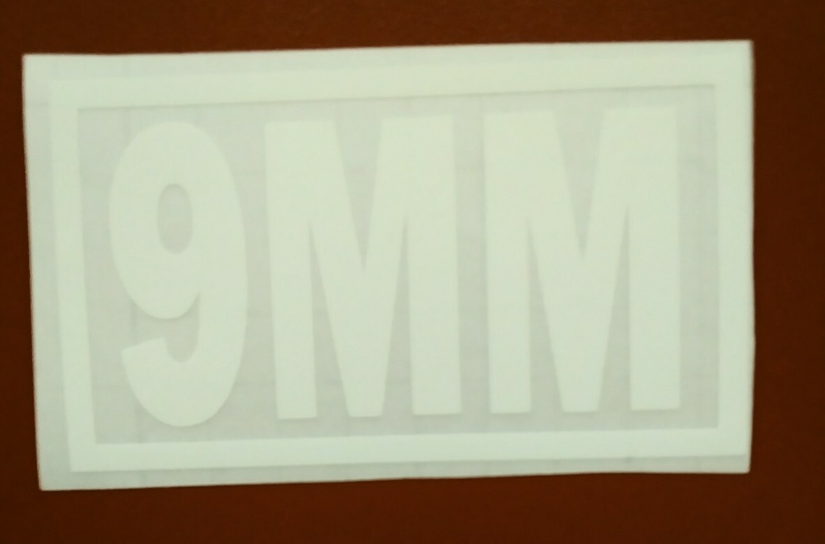 9MM Vinyl Window Decal Glossy White # 9-1