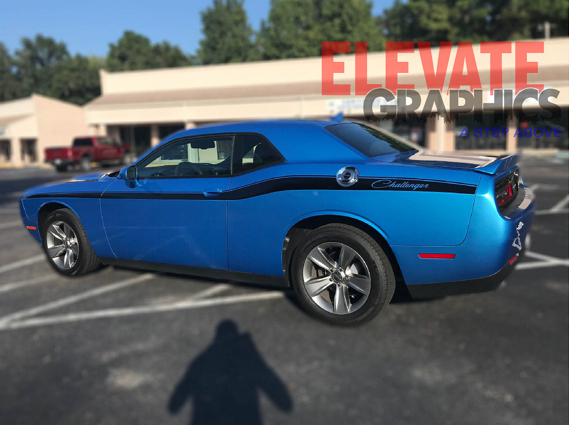 For Dodge Challenger Graphics Side Boost Vinyl Stripes Decals Stickers 2011-2023