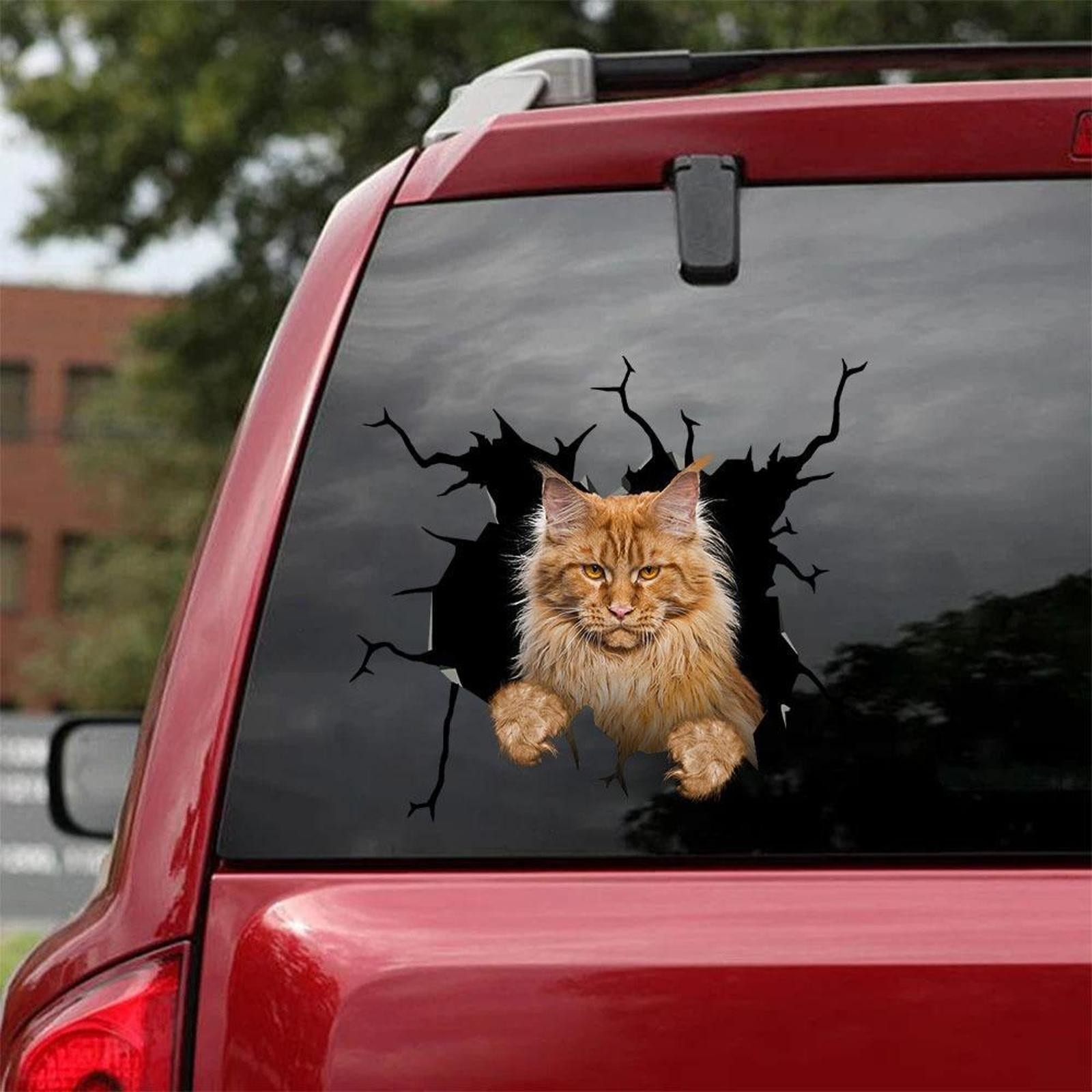 PVC 3D Cat Car Truck Sticker Vinyl Window Decal Accessories Exterior Decoration