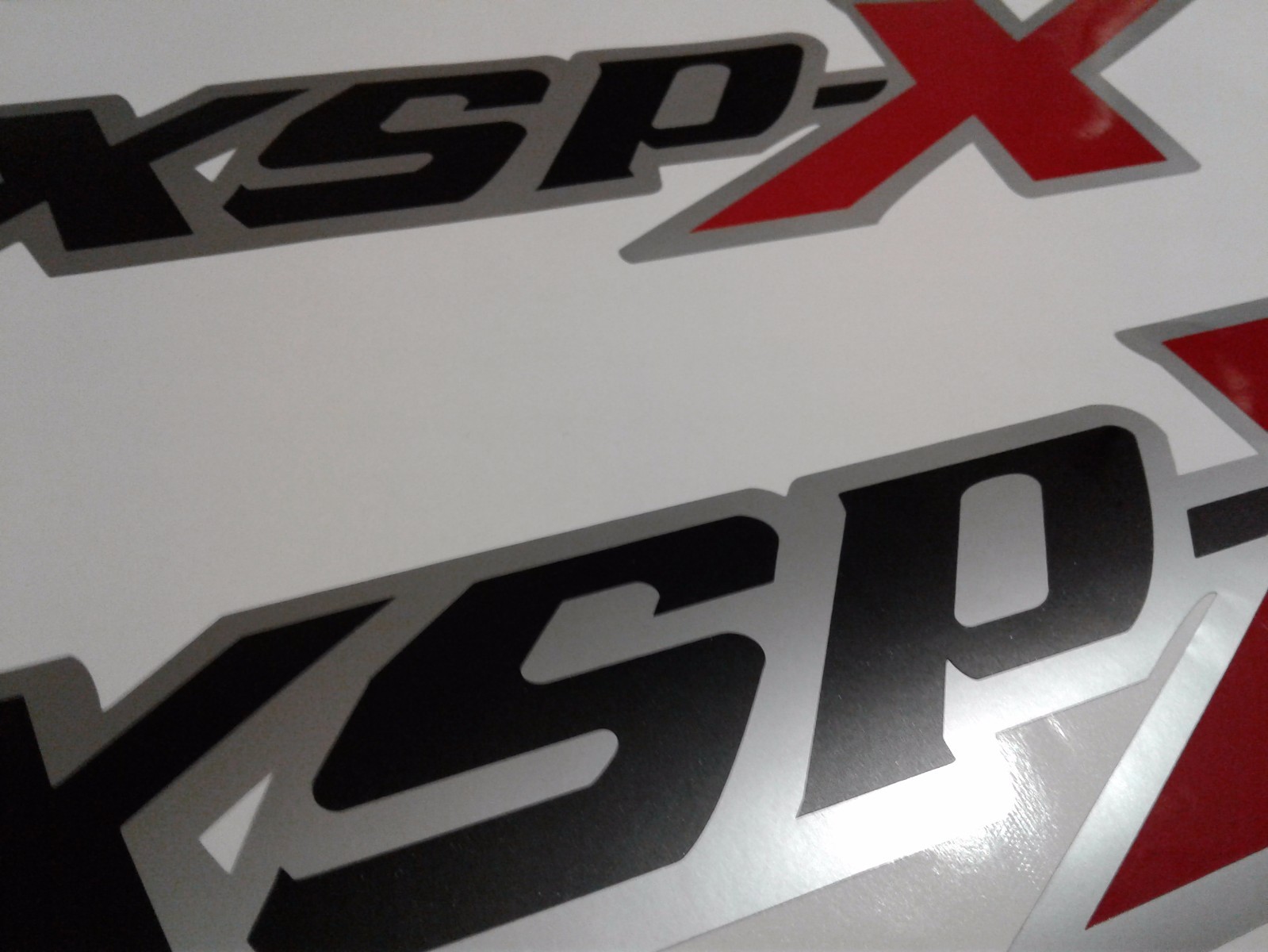 XSP-X decal stickers, black matt red and gray cut design (set)